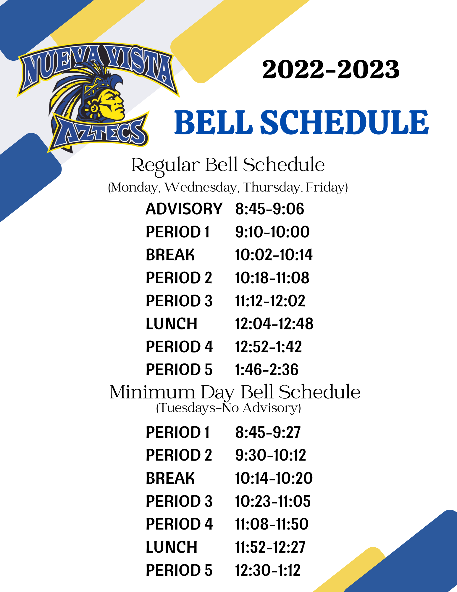 Bell Schedule